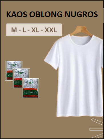 KAOS NUGROS OBLONG PTH 3L