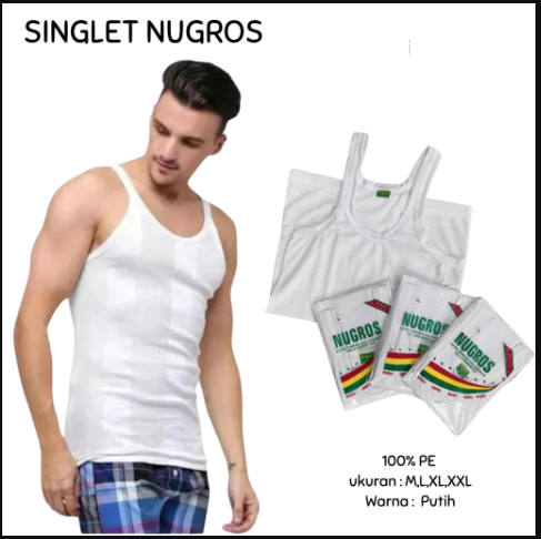 [NUGROSL] KAOS NUGROS PUTIH L